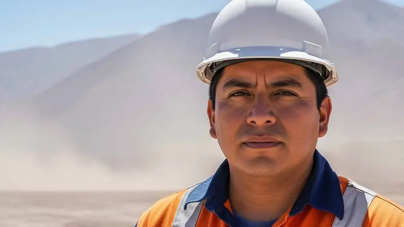 Retrato de un operador con casco