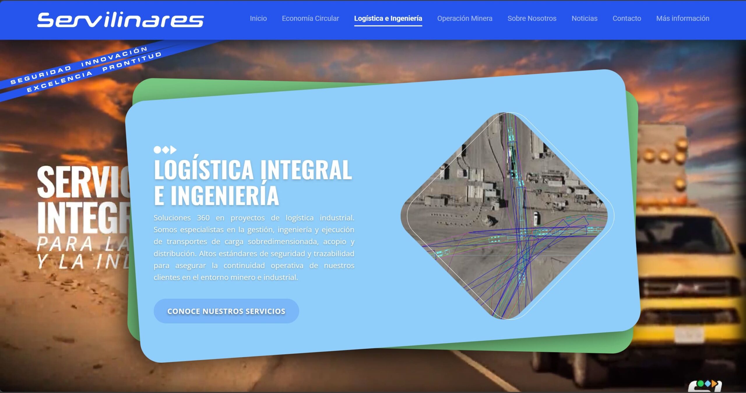 Vista previa Web Servilinares escritorio